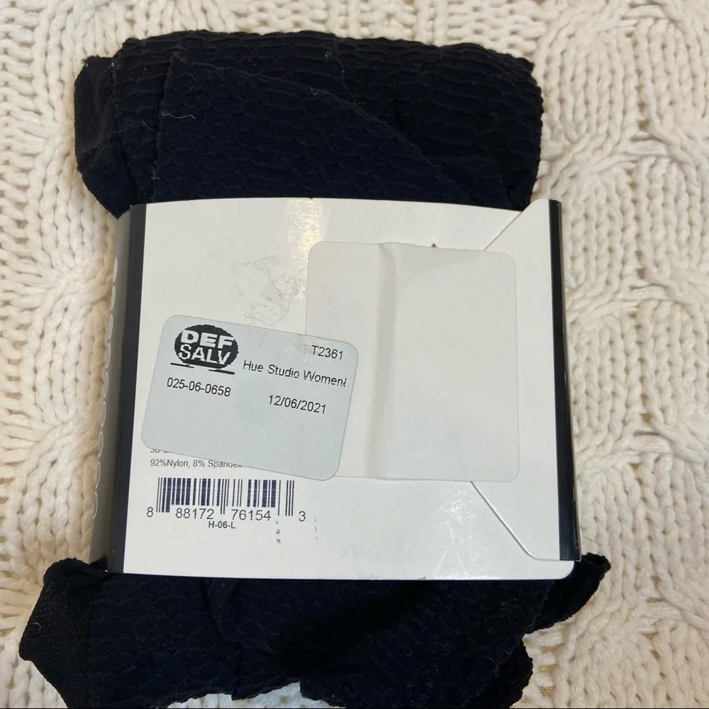 HUE Studio Womens 3D Geo Animal Tights Black Size 1